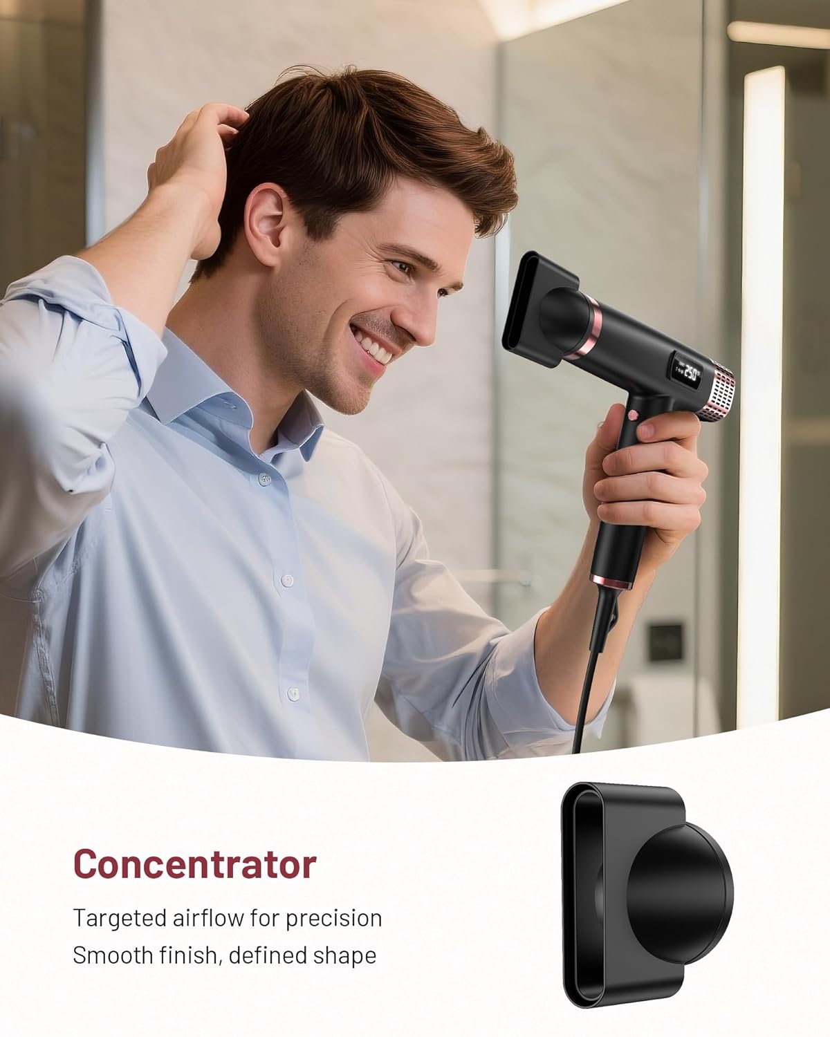 Skiennix Dual Voltage Ionic Hair Dryer - 1875W Fast Drying, Lightweight & Low Noise, Travel Ready