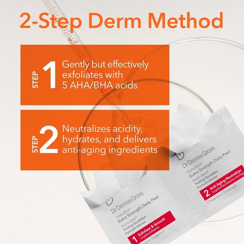 Dr. Dennis Gross Alpha Beta Daily Peel - Extra Strength for Oily Skin, Uneven Tone & Wrinkles (30 Treatments)