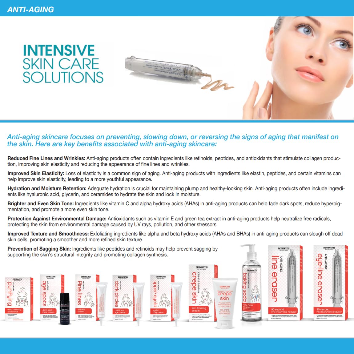 Dermactin Upper Eyelid Cream 1 oz. Firms & Tones Sagging & Drooping Skin On Upper Eye Lids, for Younger, More Vibrant & Alert Appearance, for Sensitive Skin In The Eyelids