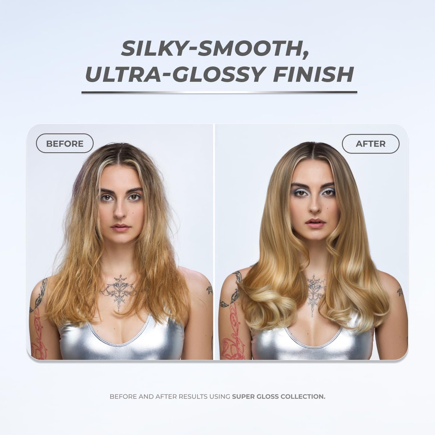 XMONDO Hair Super Gloss Serum - Instant Shine & Defrizz | Softens Dry Ends, Adds Mirror Finish