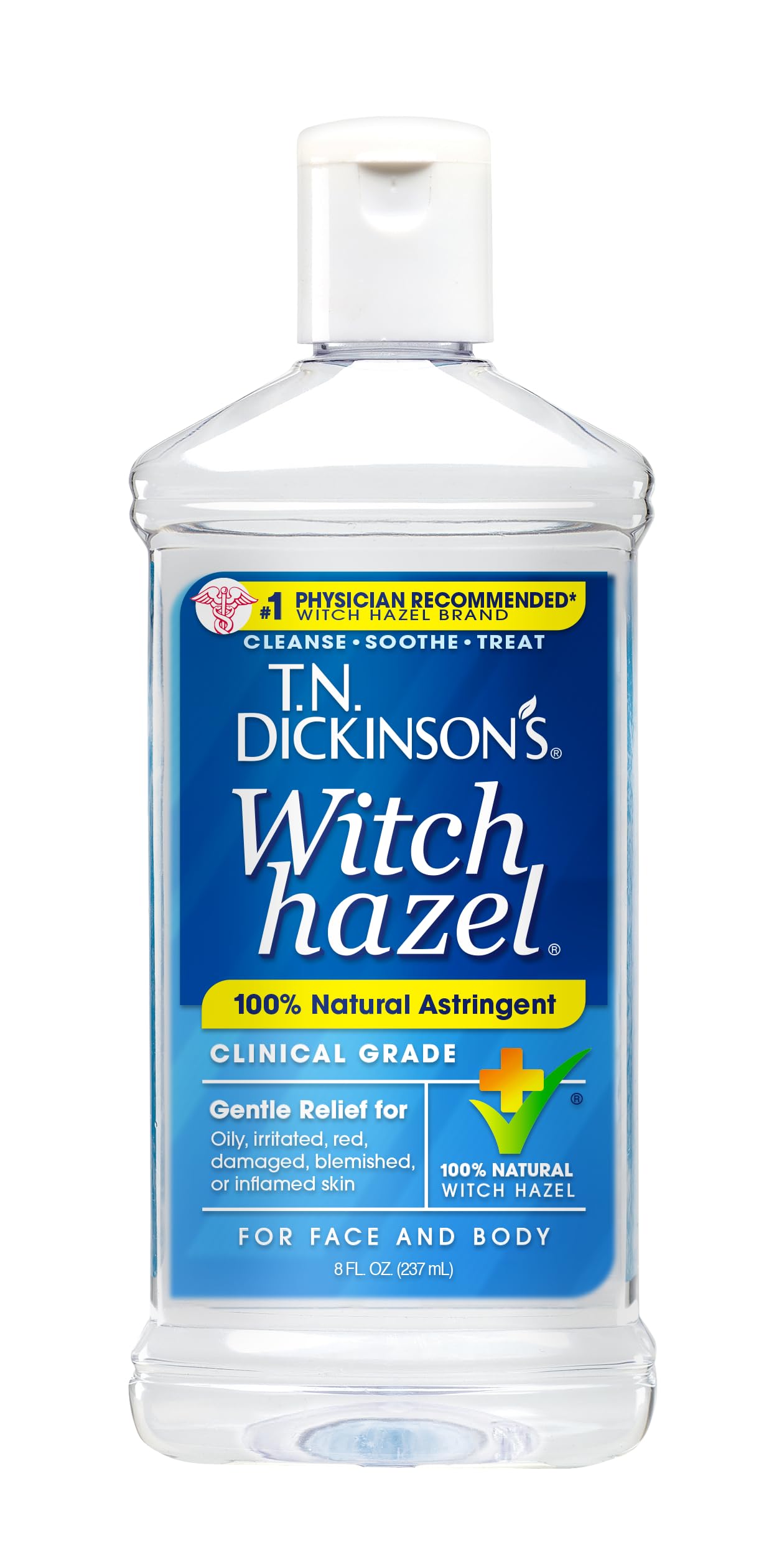 T.N. Dickinson's Witch Hazel 100% Natural Astringent for Face and Body, 8 fl oz