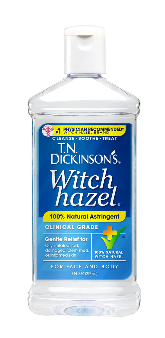 T.N. Dickinson's Witch Hazel 100% Natural Astringent for Face and Body, 8 fl oz