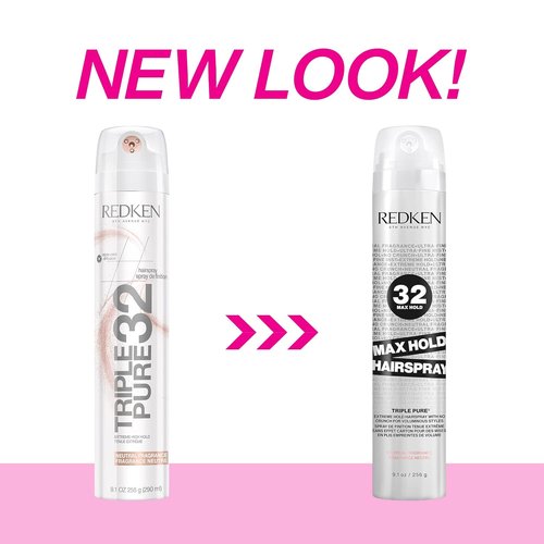 Redken Triple Pure 32 Hairspray - Extreme High Hold, Anti-Frizz Formula for All Hair Types
