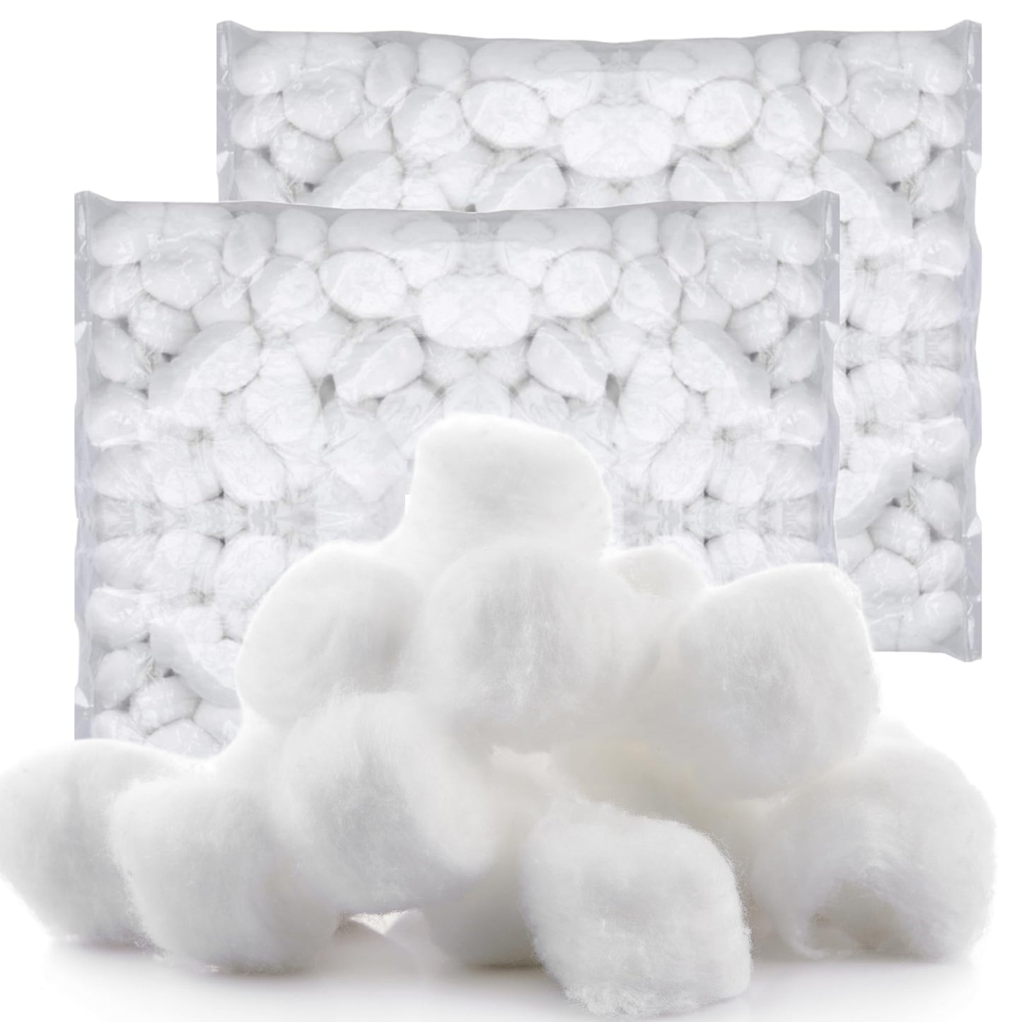 Medium Cotton Balls [Pack of 4000] Non-Sterile Absorbent 100% Cotton Prepping Balls for Make-Up, Nail Polish Removal, Applying Oil Lotion or Powder, Crafts