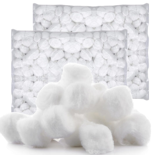 Medium Cotton Balls [Pack of 4000] Non-Sterile Absorbent 100% Cotton Prepping Balls for Make-Up, Nail Polish Removal, Applying Oil Lotion or Powder, Crafts