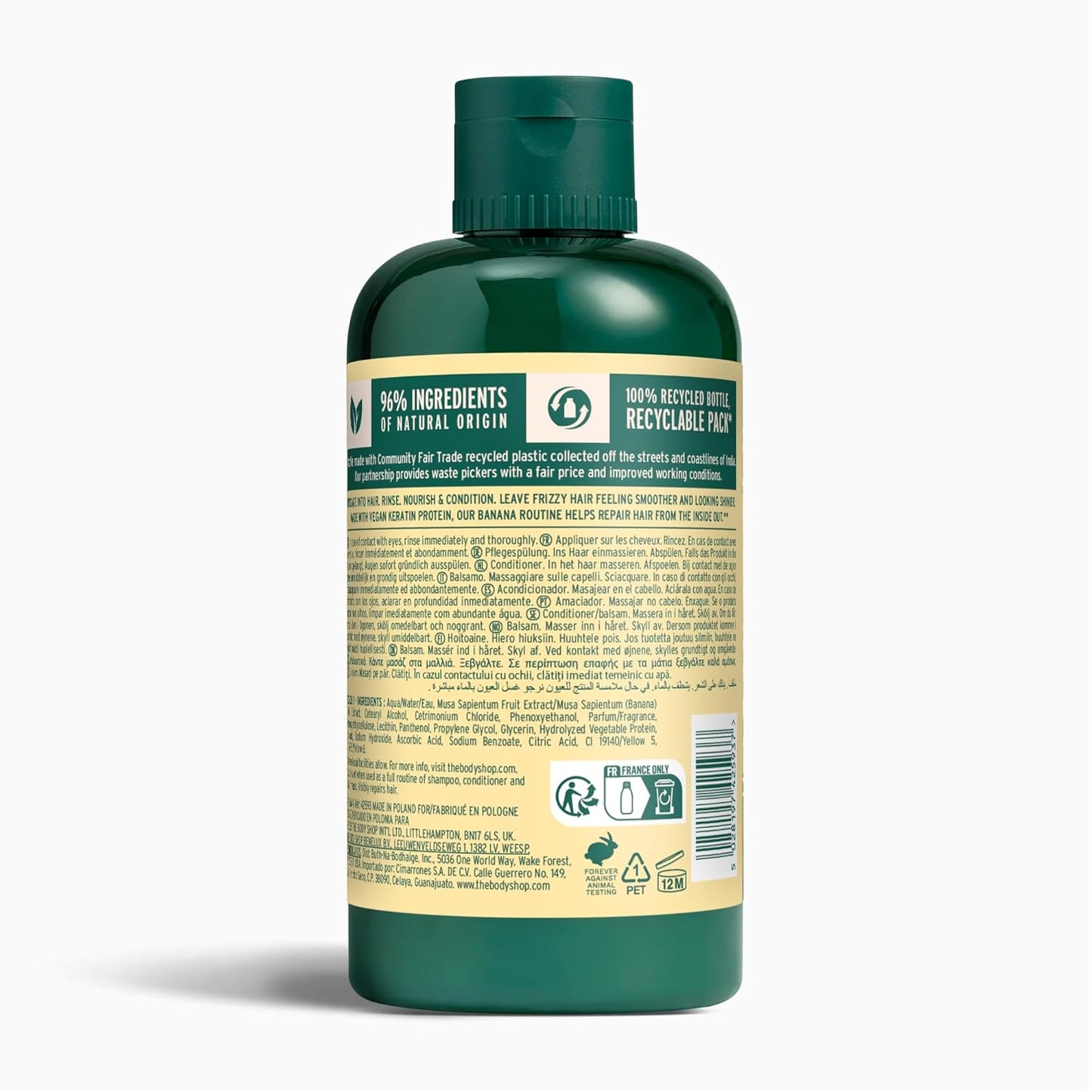 The Body Shop Banana Conditioner - Nourishing Formula for Soft, Shiny Hair | 8.4 Fl Oz