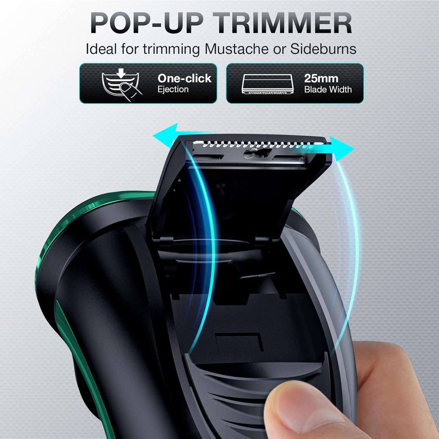 Skiennix Electric Razor for Men - Cordless Rechargeable Rotary Shaver with Pop-Up Trimmer | IPX6 Waterproof, Travel-Friendly Design