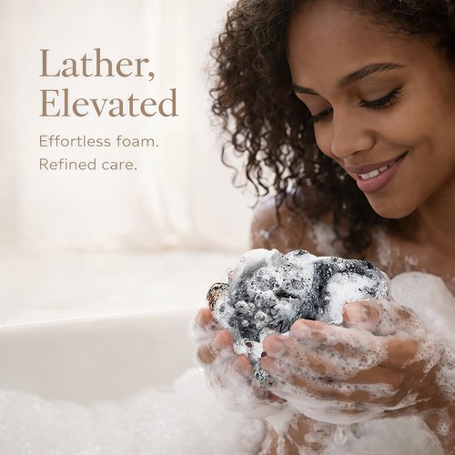 African Net Sponge | Authentic Exfoliating Body Back Scrubber - 3-Piece Set in Purple, Pink & Olive Green