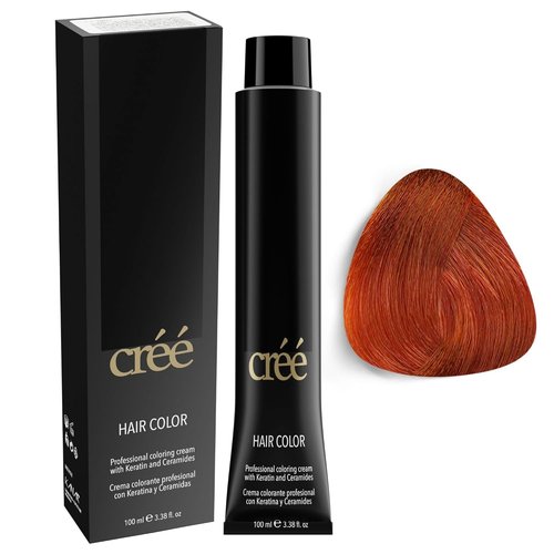 Cree Professional 7.44 - Intense Copper Blond Permanent Hair Color | Long-Lasting Gray Coverage - 100ml