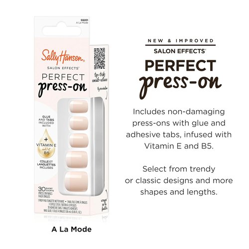 Sally Hansen Salon Effects® Press On Nails - À La Mode, Square Shape, Non-Damaging Adhesive Included
