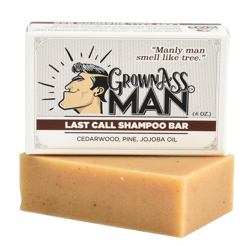 Grown Ass Man Co. - Solid Shampoo Bar | Rich Lather 3-in-1 Hair, Beard & Body Wash - Eco-Friendly 4oz Bar