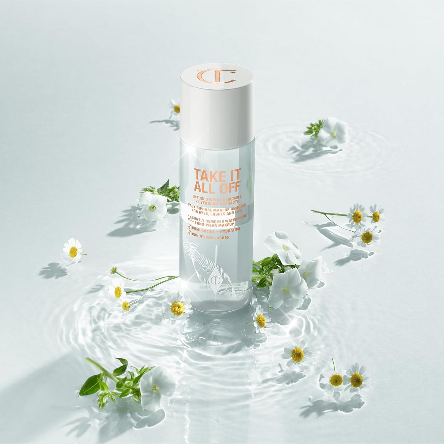 Charlotte Tilbury Makeup Remover - Bi-Phase Cleansing Oil with Soothing Chamomile for Lashes & Lips - Removes Waterproof Makeup