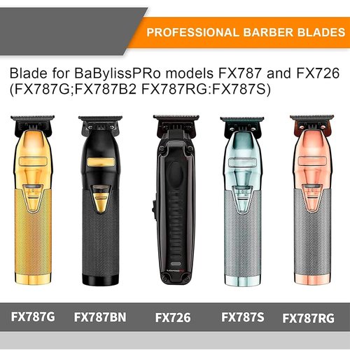 BaByliss PRO FX707Z Replacement Trimmer Blades - DLC 2.0 Compatible with FX787 & FX726 | Gold Finish, 1 PC