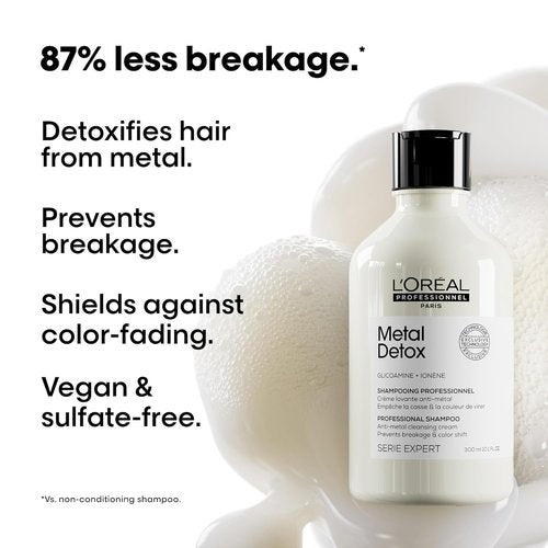 L'Oréal Professionnel Paris Metal Detox Shampoo - Sulfate-Free Formula for Color-Treated Hair | Detoxifies & Prevents Damage