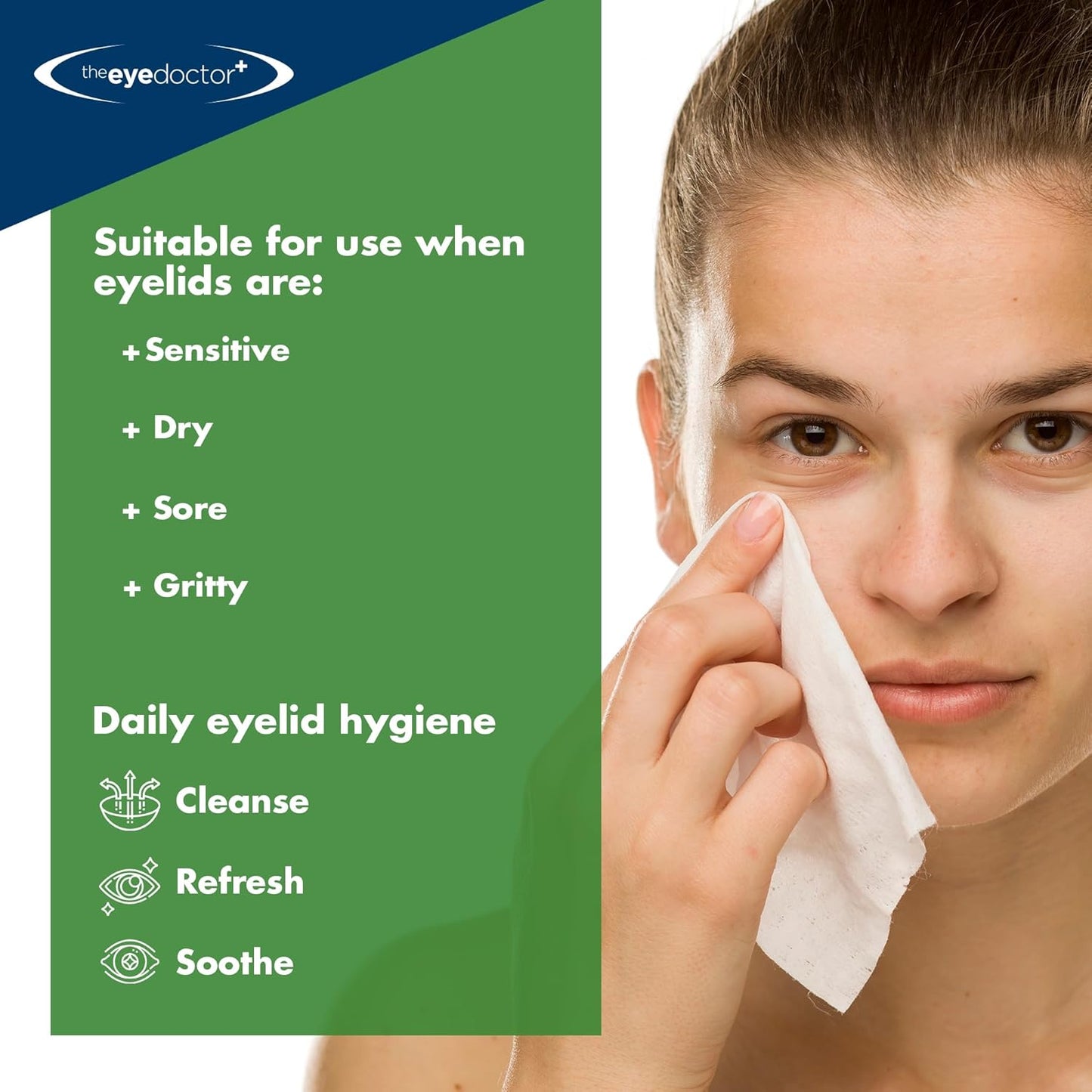 The Eye Doctor Tea Tree Oil Eyelid Wipes - 40 Single-Use Wipes for Daily Eye Care - Soothing & Refreshing Cleanser