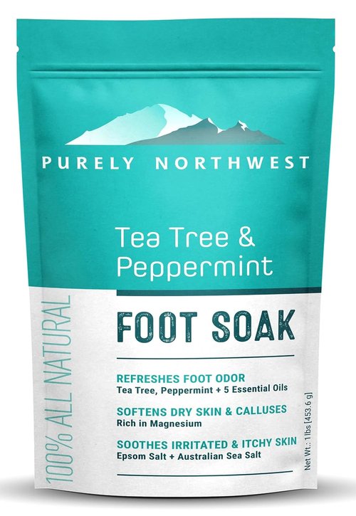 Purely Northwest Foot Soak - Tea Tree, Peppermint & MSM for Athlete's Foot Relief | 1 Pound