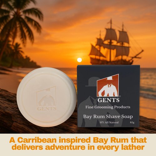 GBS Men's Shaving Soap 97% All Natural Enriched With Shea Butter and Glycerin, Creates Rich Lather Form
