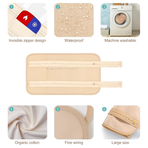 Castor Oil Pack Wrap,Castor Oil Wrap for Stomach, Liver Detox, Belly & Entire Body, Hot/Cold Compress Pads