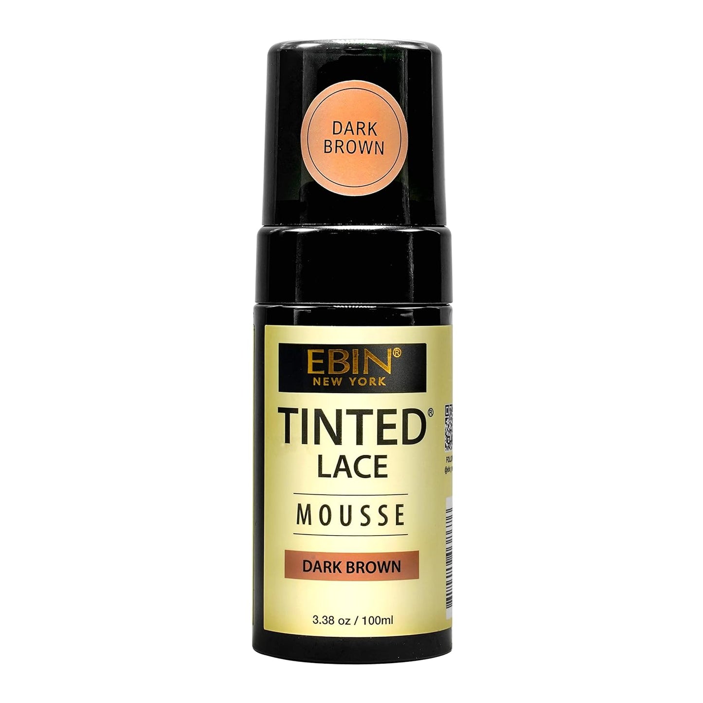 EBIN New York Tinted Lace Mousse - Dark Brown | 3.38oz (100ml) for Flawless Hairline Finish