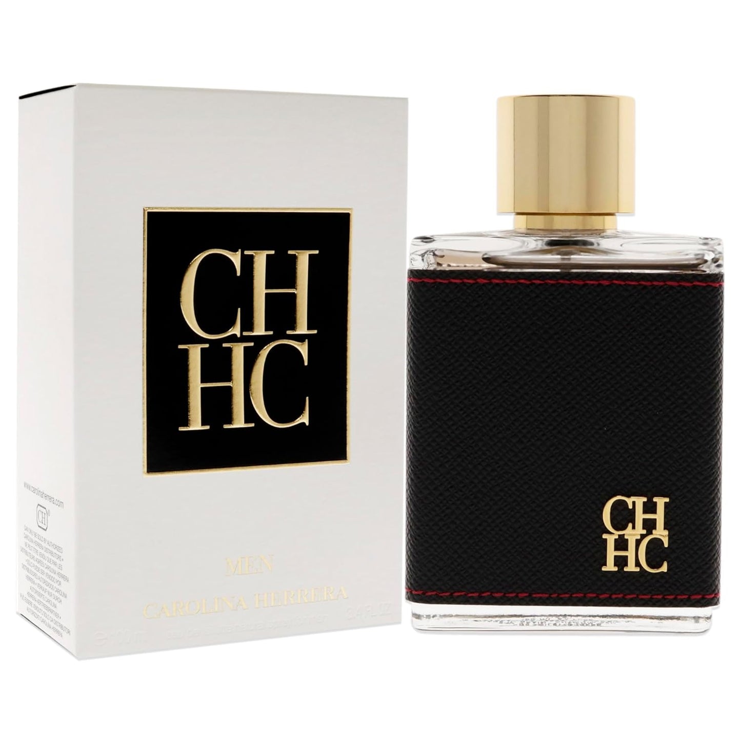 Carolina Herrera CH Fragrance For Men - Amber Leather Scent For Evening Wear - 3.4 Oz EDT Spray