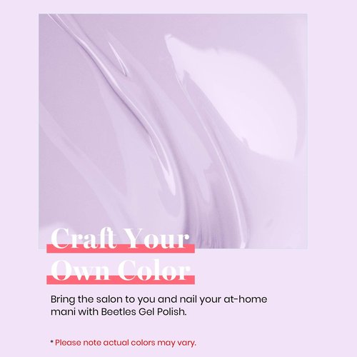 beetles Light Purple Gel Polish - 15ml Lilac Purple Violet Mauve Color Nail Gel Soak Off Uv LED Nail Lamp Gel Polish Spring Colors Nail Art Manicure Salon DIY Home Solid Color Gel