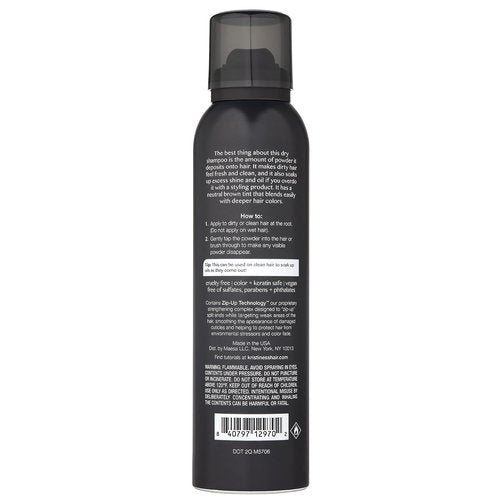 Kristin Ess Brunette Dry Shampoo - Oil Absorbing Powder Spray for Dark Hair | Vegan, 4 fl. oz.
