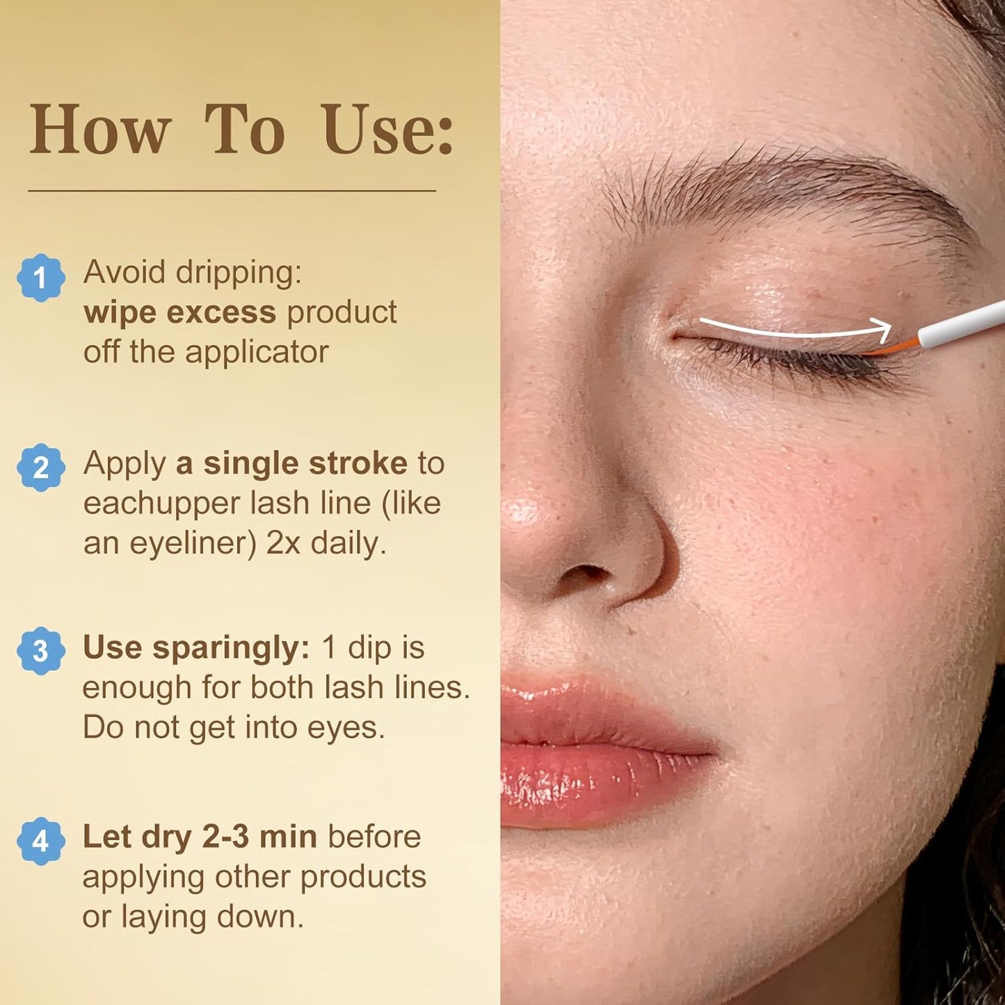 Skiennix Lash Serum - Peptide Infused Formula for Rapid Eyelash Growth | 3 mL for Sensitive Eyes