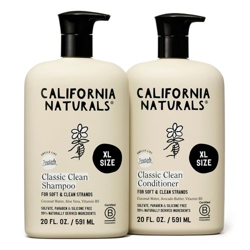 California Naturals Coconut Shampoo & Conditioner Set - Vegan, Cruelty-Free, 20 Fl Oz (Pack of 2)