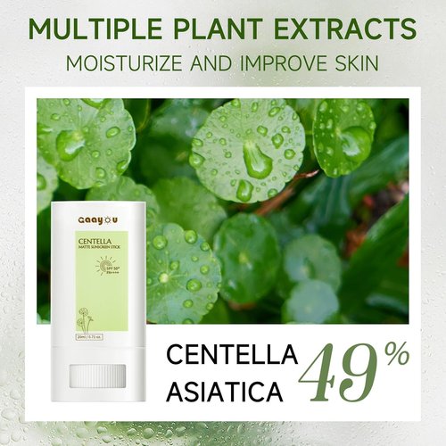 Centella Sunscreen Stick SPF 50 | Soothing Matte Formula for Face & Body - Non-Greasy, No White Cast