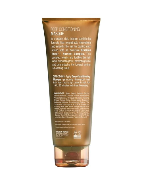 Brazilian Blowout Deep Conditioning Masque - Nourishing Hair Treatment | 8 Fl Oz