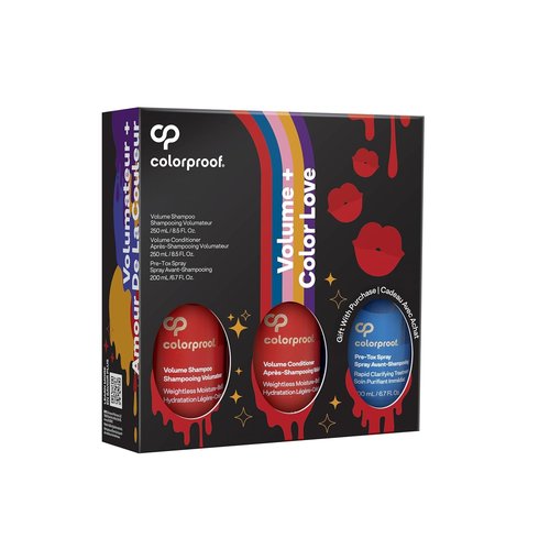 Colorproof Volume Gift Set - Volume Shampoo & Conditioner (8.5 Fl. Oz.) + Pre-Tox Spray (6.7 Fl. Oz.)