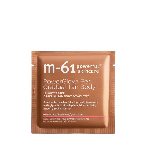 M-61 PowerGlow Peel | 1-Minute Exfoliating Body Peel for Streak-Free Radiant Tan - 10 Treatments