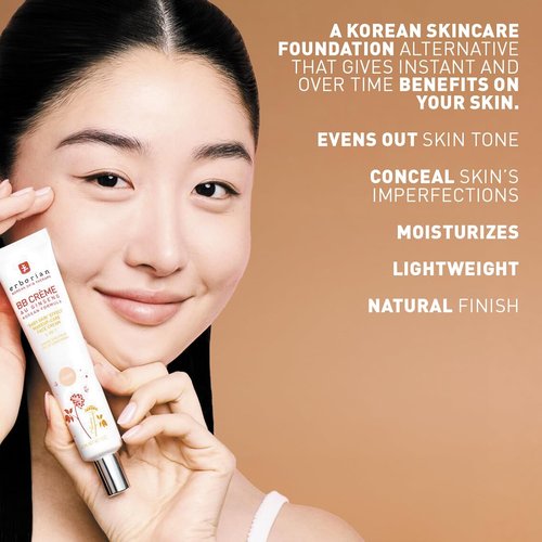 Erborian BB Cream - Matte Beauty Balm SPF 20 | Tone-Evening Korean Skincare Makeup Hybrid, Moisturizes & Conceals