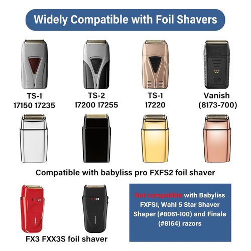 Andis Foil Shaver Replacement Blades - Compatible with Babyliss FXFS2, Wahl 5 Star - 4 Pcs