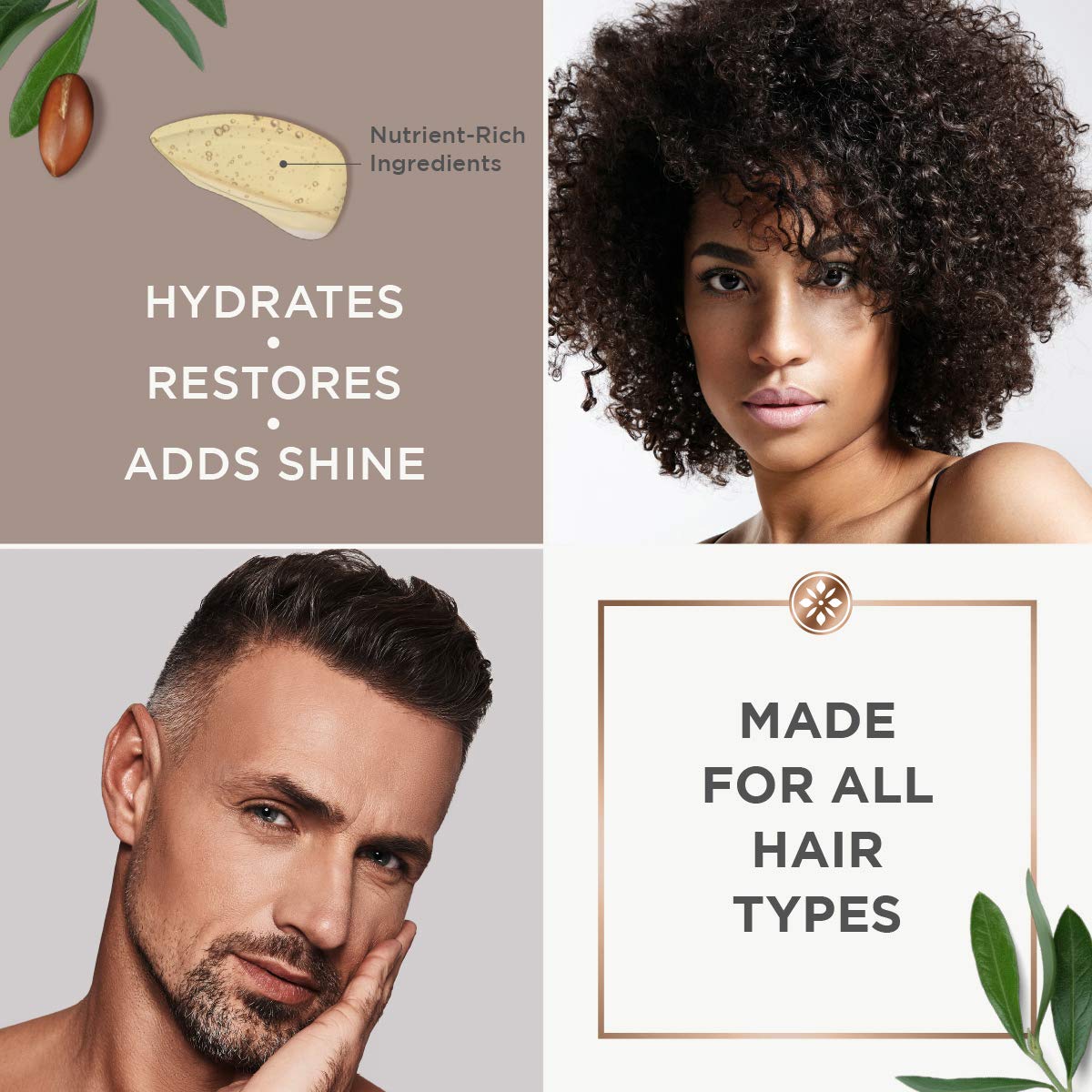 Argan Magic Intensive Hair Oil - Restores Manageability & Elasticity | Adds Shine & Controls Frizz | 4 oz