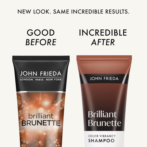 John Frieda Brilliant Brunette Shampoo - Color Vibrancy Formula, 8.45 Fl Oz, Pack of 2