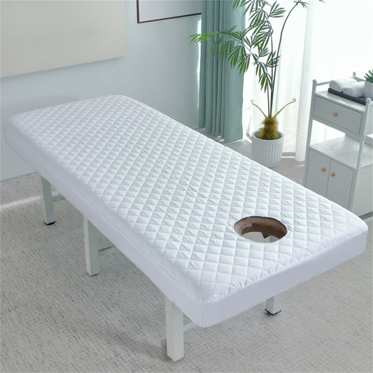 MWNAGO Massage Table Fitted Sheet with Face Hole,Massage Fitted Sheet, Massage Face Rest Cover with Hole,Spa Bed Cover Lash Bed Cover Sheets Sutiable for Beauty,Spa 31.5 * 75 in (Fitted Sheets)