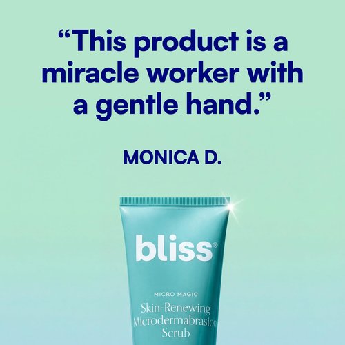 Bliss Micro Magic Skin-renewing Microdermabrasion Scrub | Smoothing Volcanic Pumice & Purifying Kaolin Clay | Refreshed Glow Straight-from-the-Spa | Tightens Pores & Brightens Skin | 3.4 fl oz