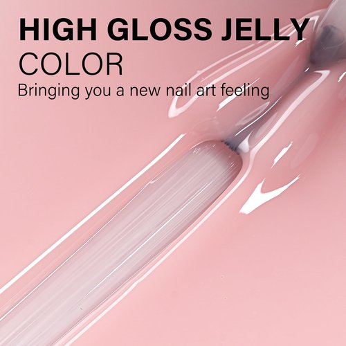 AILLSA Milky Pink Nude Gel Nail Polish, 15ml Translucent Soak Off UV LED Light Cure Gel Polish, Long Lasting for French Nail Art Salon DIY Manicure at Home