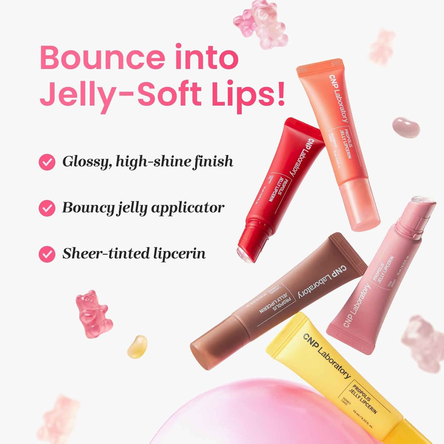 CNP Propolis Jelly Lipcerin™ - Hydrating Lip Balm & Gloss with Manuka Honey | 0.3 fl. oz. Honey Cake