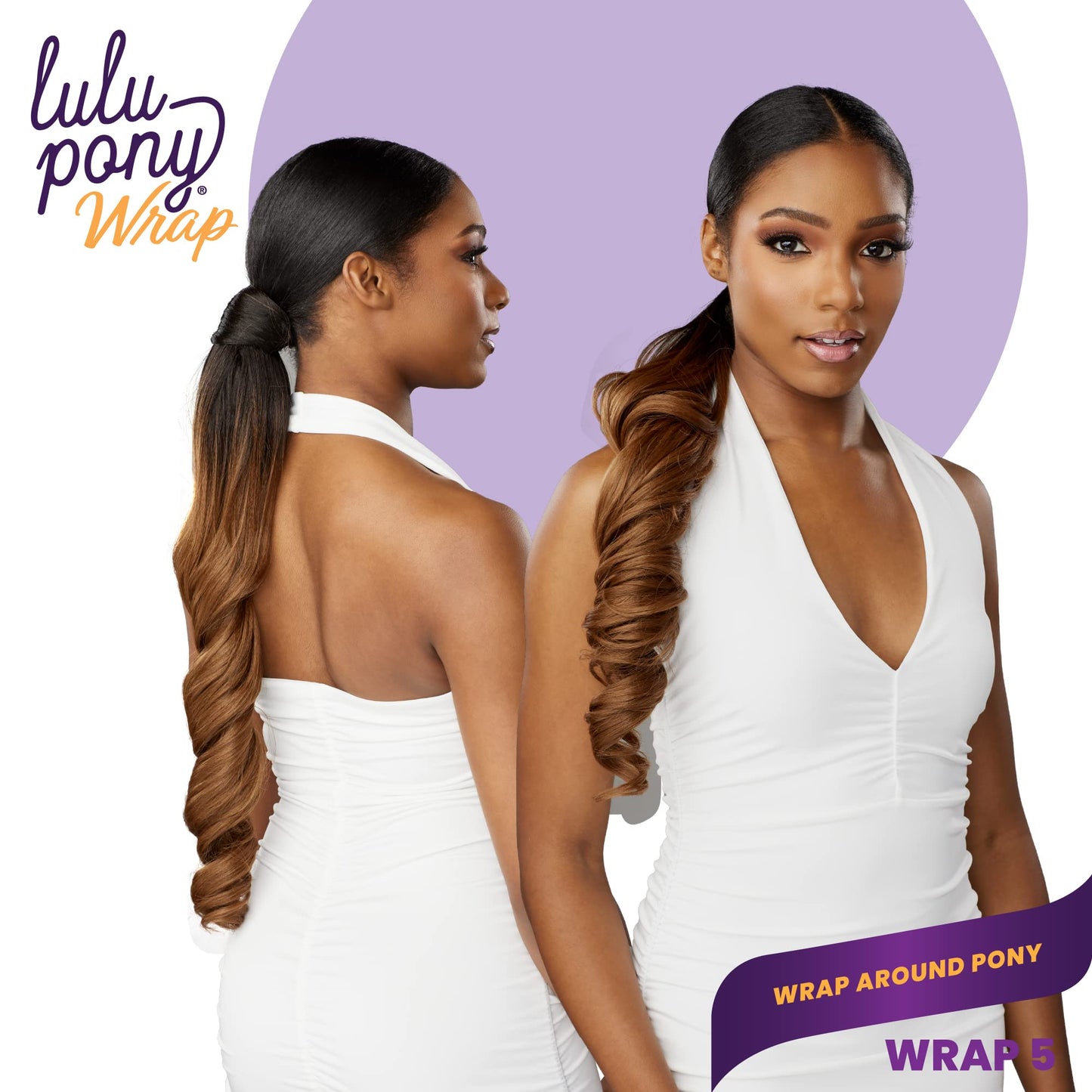 Sensationnel Lulu Pony Wrap - high heat synthetic yaki pony tail or up do wig piece - LULU PONY Wrap 5 (2 DARKBROWN)