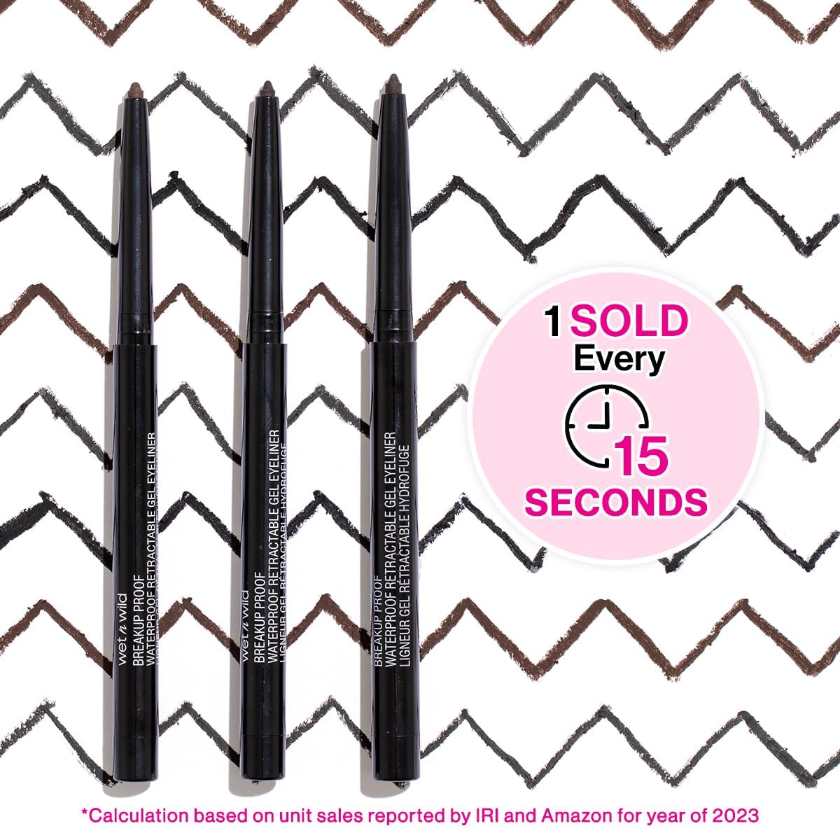 Wet n Wild Mega Last Gel Eyeliner - Waterproof, Ultra Pigmented, 16-Hour Smudge-Proof | Charcoal