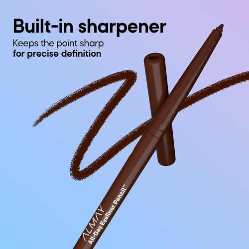 Almay All-Day Eyeliner Pencil - Hypoallergenic, Long-Wearing & Water-Resistant | 209 Black Raisin, 0.01 oz