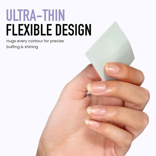 LONDONTOWN Smooth & Shine Buffer Pads - Nail Buffer for Natural Nails | Travel-Friendly, 10 Count for Smoothing & High Shine