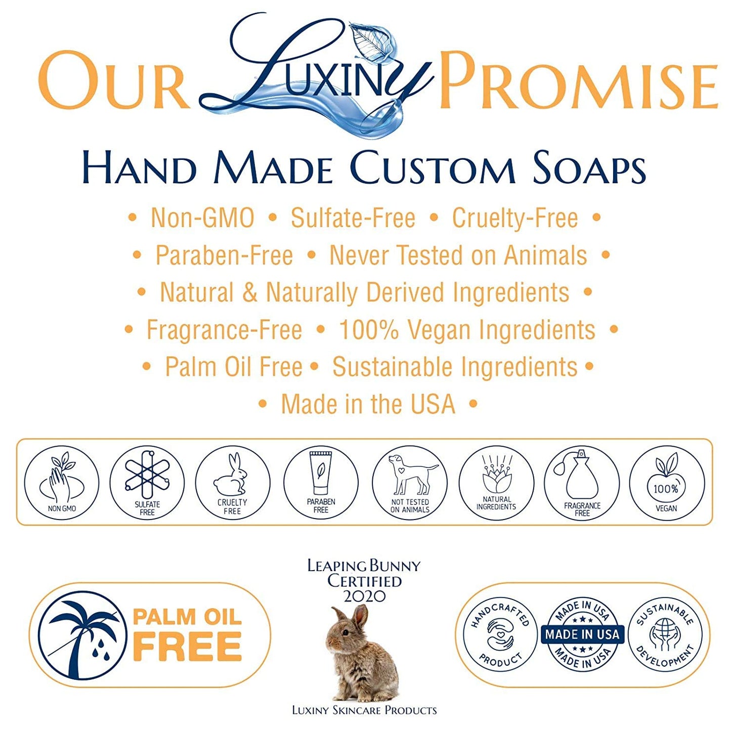 Natural Soap Bar, Luxiny Patchouli Scrub Handmade Body Soap and Bath Soap Bar is a Palm Oil Free Moisturizing Vegan Castile Soap with Essential Oil for All Skin Types Including Sensitive Skin (3 Pack)