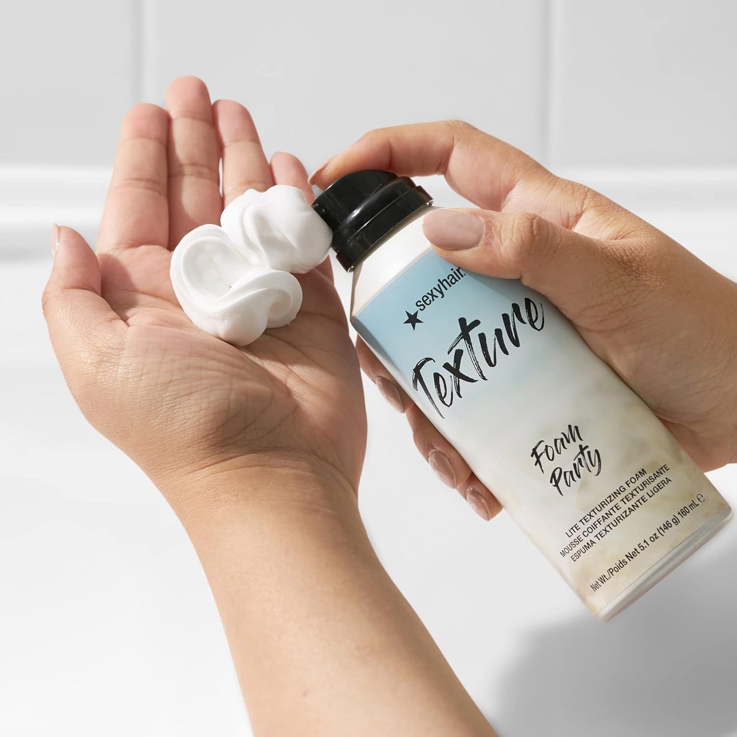 SexyHair Texture Foam - Party Lite Texturizing Foam for Volume & Hold, 5.2 Oz