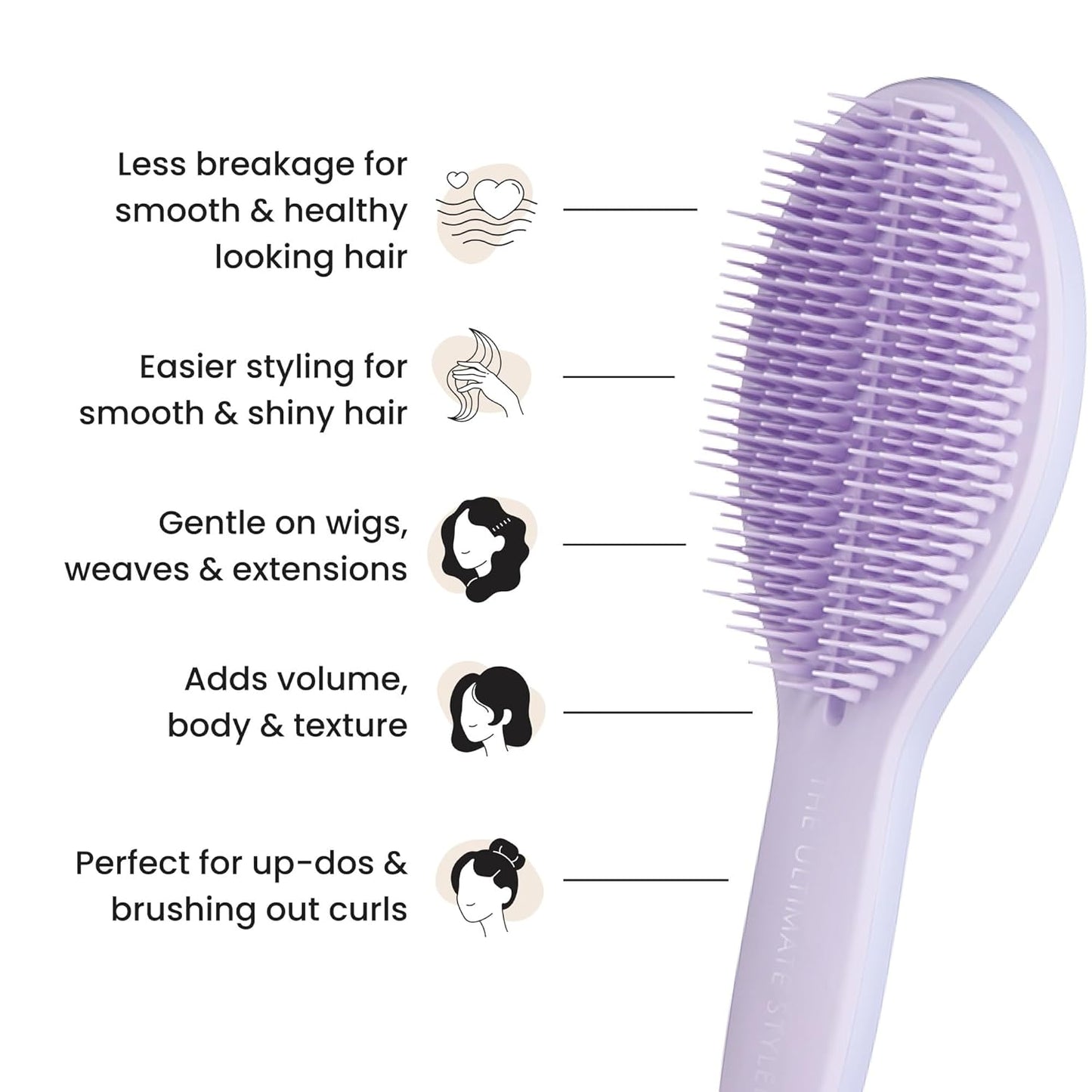 Tangle Teezer The Ultimate Styler Hair Styling Brush for Dry Styling, Maintains, Blends & Adds Volume, Texture & Shine, Lilac Cloud