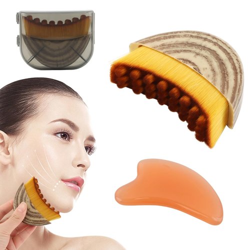 New Lymphatic Contour Face Brush, Dry Brushing Face Brush, Lymphatic Drainage Massager for Face, Ergonomically Designed to Fit The Skin Precisely and Relieve Fatigue