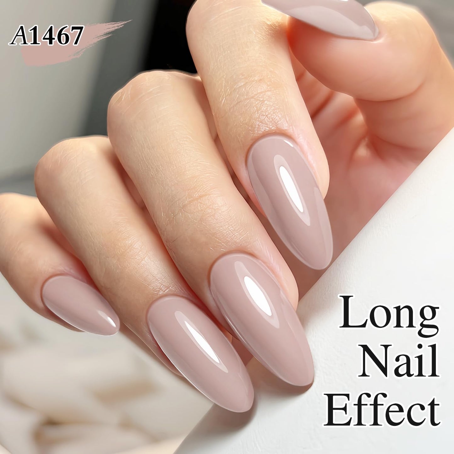 Skiennix Double Rhythm Gel Polish - Milky Khaki Sheer Pastel 15ML | Perfect for Nail Art at Home