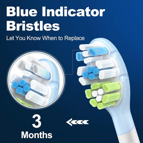 DailyWhite 8 Pack Replacement Brush Heads - Superior Clean for Philips Sonicare Electric Toothbrush, White
